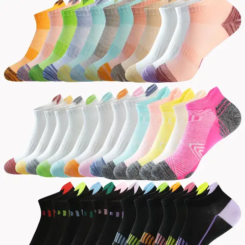 Women's Spring Summer Sport Socks, Sports Socks, Soft Cushioned Ankle Socks, Breathable Outdoor Running Casual Socks, 10/20 Pairs, Sock Packs