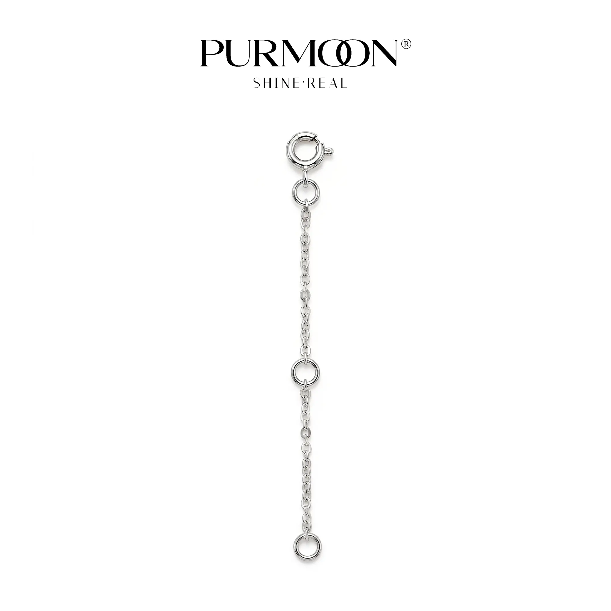 [Necklace Extender] Purmoon S925 Sterling Silver Necklace Extender 5CM Adjustable Extension Chain for Women Lightweight Comfort Fit Jewelry Accessory