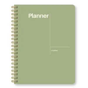 Undated Weekly Planner, 8.5" x 11", Dashboard Layout with Yearly Review, Monthly Calendars, & Weekly To Do List, Spiral Bound Organizer for Work, Study & Life