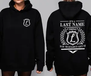 Last Name Hoodie - Personalized Family Sweatshirt - Custom Text, Unisex Sizes, Cotton Blend, Everyday Wear Hoodie - Sweatshirt