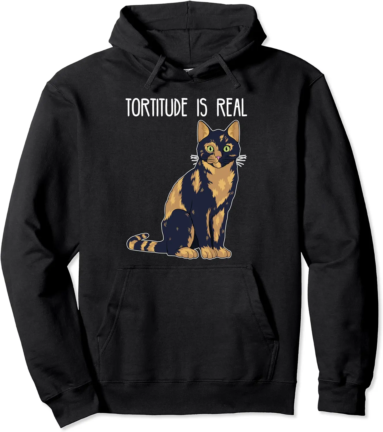 Tortitude Is Real Tortoise Shell Tortie Cat Pullover Hoodie - Andrewzhang Shop 23B08VZCG86P