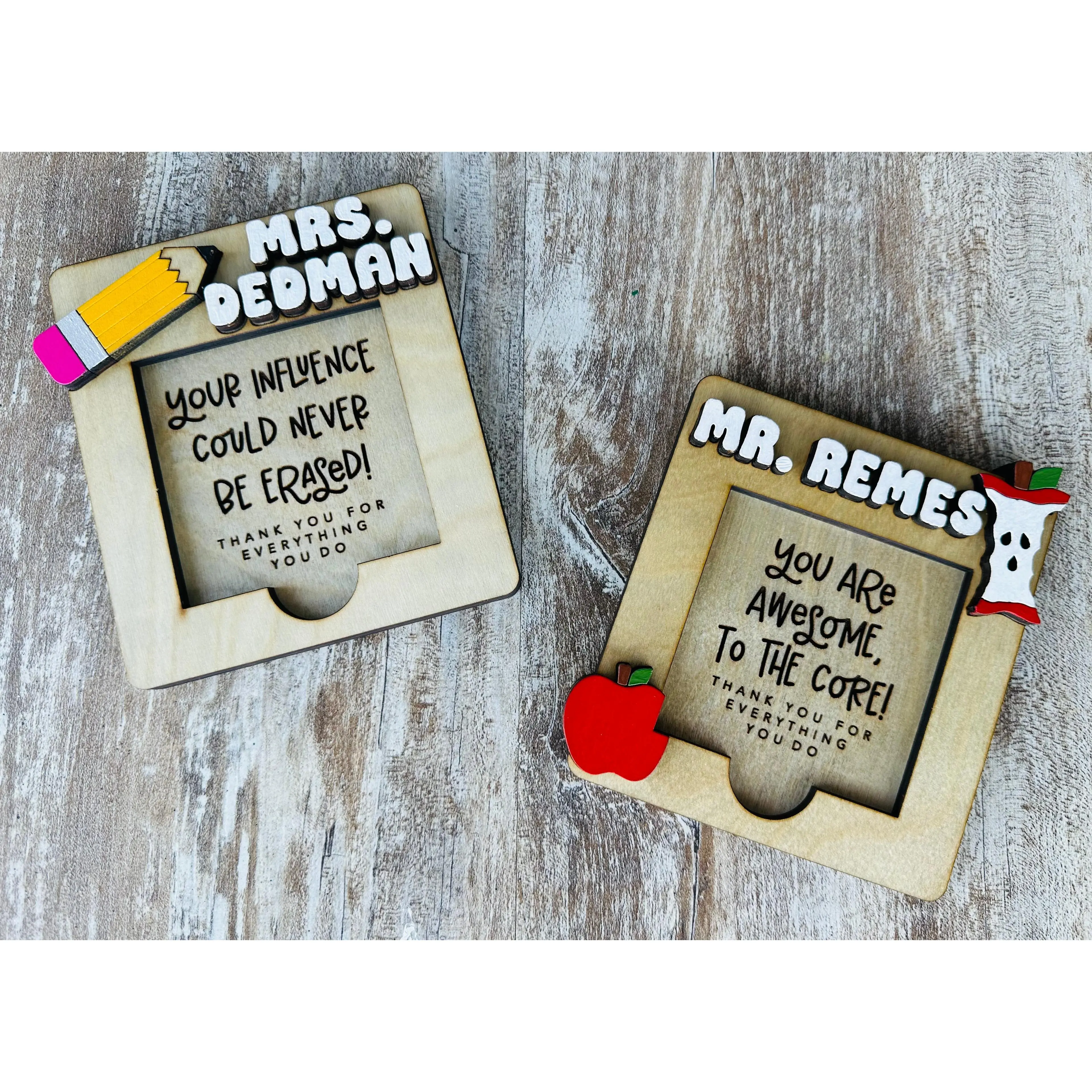 Engraved/Personalized Sticky Note Holder