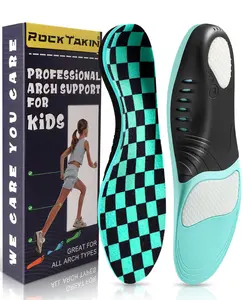 Kids Arch Support Shoe Insoles, Plantar Fasciitis Orthotics Inserts Strong Support for Children's High Arch, Flatfoot Pain Relief, Posture Improve