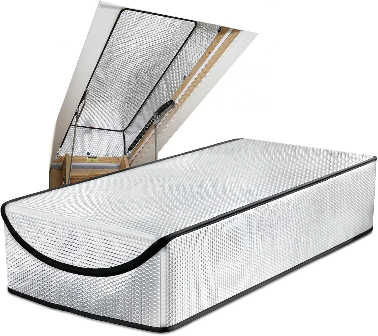 Attic Stairway Insulation Cover - Premium Energy Saving Attic Stairs Door Ladder Insulator Pull Down Tent with Zipper 25 in x 54 in x 11In (Attic Cover)