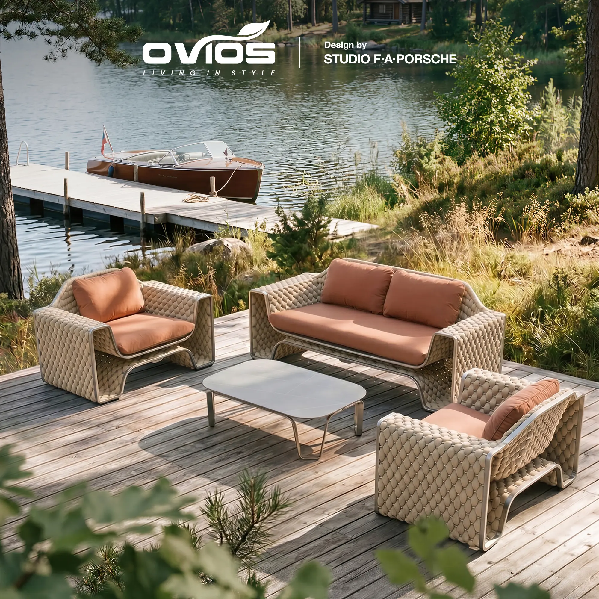Lava Elegance Red Beige Frame