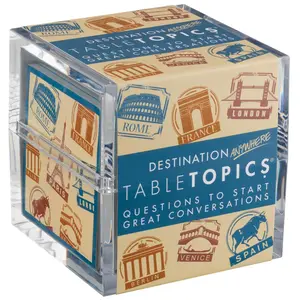 TableTopics Destination Anywhere - 135 Conversation Cards About Travel & Vacations, Fun Questions for Families, Couples, Dinner Parties, & Get Togethers, Explore New Conversation Topics