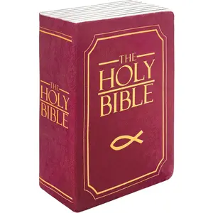 Children's Cartoon Plush Toy Throw Pillows Christmas Holiday Openable Bible Book Pillow Home Aesthetic Decorative Pillow for Kids Bedroom Sofa Chair Couch Bed (Red)