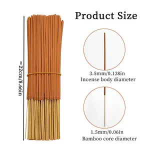 22cm Natural Cinnamon Incense Sticks Bamboo Core Aroma Sticks For Home Odor Removal Meditation 36/60/96 Count