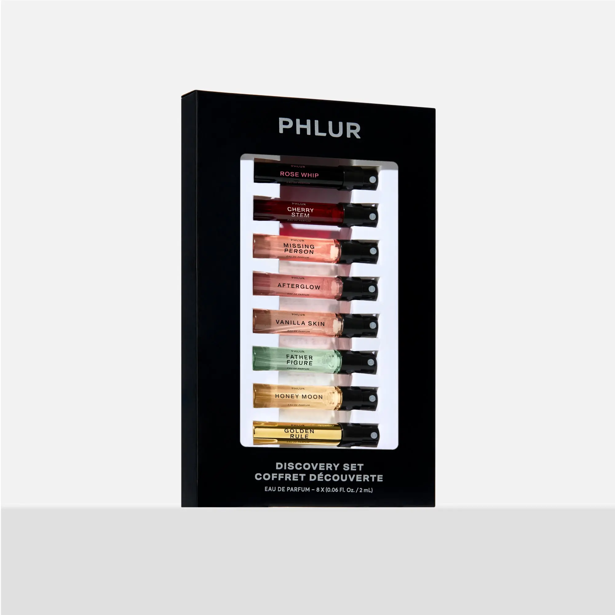 PHLUR Fragrance Discovery Set - 8-Piece Perfume Sampler with Cherry Stem, Honey Moon & Afterglow (8 x 2mL) PHLUR Fragrance Discovery Set - 8-Piece Perfume Sampler with Cherry Stem, Honey Moon & Afterglow (8 x 2mL)