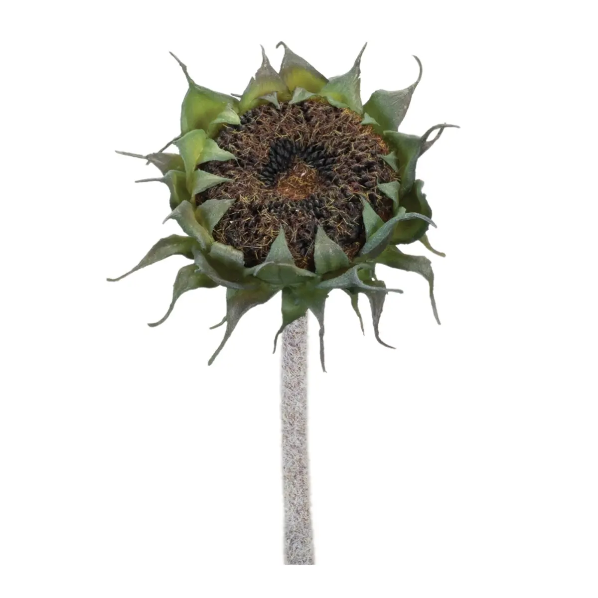 Melrose 92297DS Decorative 23.5 in. Polyester-Plastic Sunflower Stem Set of 6 - Black & Green, Earthy Tone Nature Wall & Indoor Plant Decor, Sunflowers