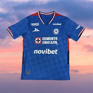 25 26 Mexico Ligamx League Cruz Azul Home Short Sleeve Soccer jersey