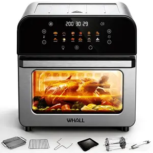 12QT Touchscreen Air Fryer Toaster Oven, 12 Pre-set Menus, Clear Window, Less Oil
