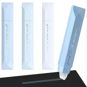 4pcs 360 Degree Rotating Dual-Sided Glue Pen, Large Capacity, No-Trace Adhesive, Double Sided Adhesive, Ideal for Scrapbooks, DIY Crafts, Office Supplies