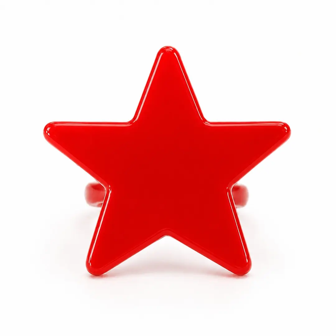 Chunky Star Statement Ring – Colorful Acrylic Resin Ring for Women