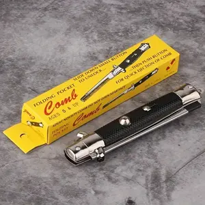 Men's Compact Folding Comb, Spring Loaded Stainless Steel Bristles, Durable Abs Handle, Fine Teeth Design, Suitable for All Hair Types