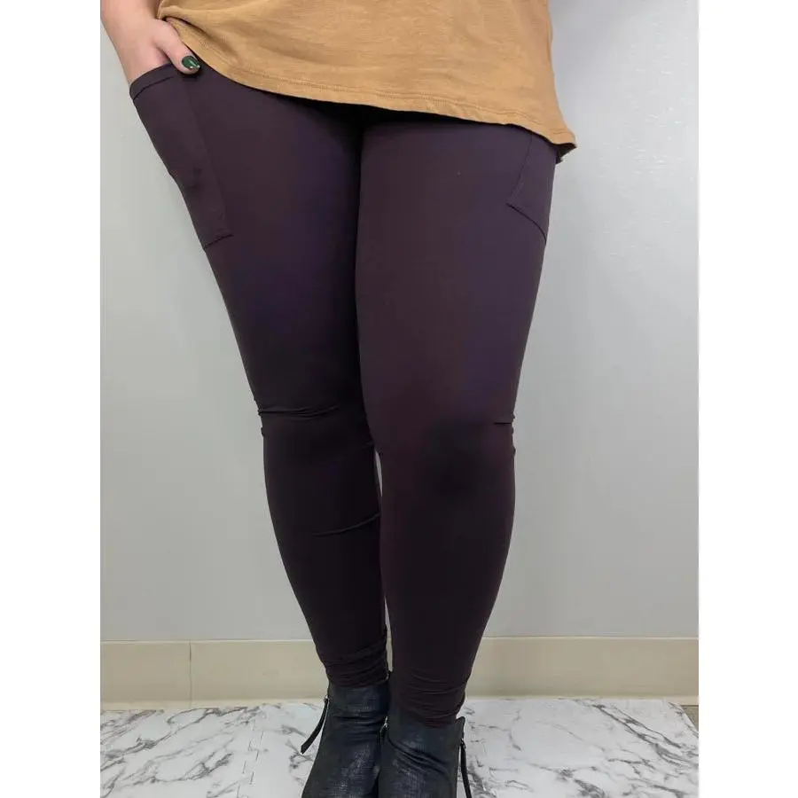 Chocolate Leggings w/ Pockets