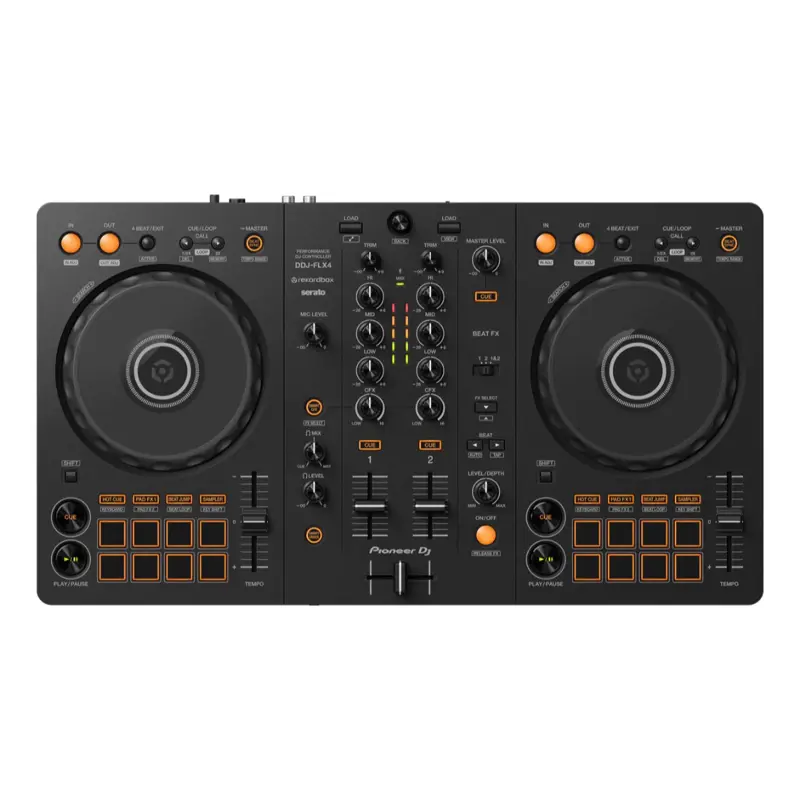 Pioneer DDJ-FLX4 2-Channel DJ Controller, Compatible with Serato DJ Pro & Rekordbox, for Beginner to Intermediate DJs