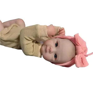 TopLink 19 Inch 48 CM Full Vinyl Reborn Girl Baby Doll Toy with Clothes Set Pacifier Feeding Bottle for Kids Birthday Gift Dolls Gifts Stuffed Doll