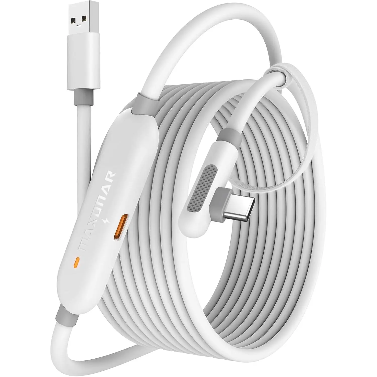 VR  Link  16FT (Next-Gen Chip) Compatible with Meta Quest 3S/Quest 3/Oculus Quest 2/Pico 4 Accessories and PC/SteamVR, Awesome -5Gbps USB 3.0 to USB C -White