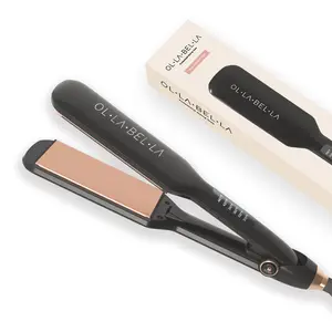 OLLA BELLA Professional Wide Plate Hair Straightener Corded Electric Styling Tool for Smooth Hair Finish