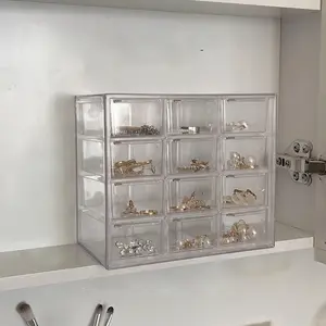 New Desktop Organizer Drawer Material Transparent Bead Storage Box, Bead Dispenser Compartment, Handmade Jewelry Case