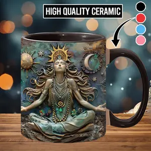 Inner Peace Yoga Mug - Ceramic Mug Holiday Gift - yog5455