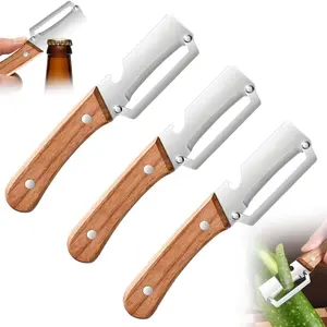 Two-In-One Kitchen Peeler, Premium Vegetable Peeler, Vegetable Slicer, Kitchen Gadgets, Suitable for Fruits, Apples, Potatoes, Pumpkins, Papayas (3 Pieces Set)