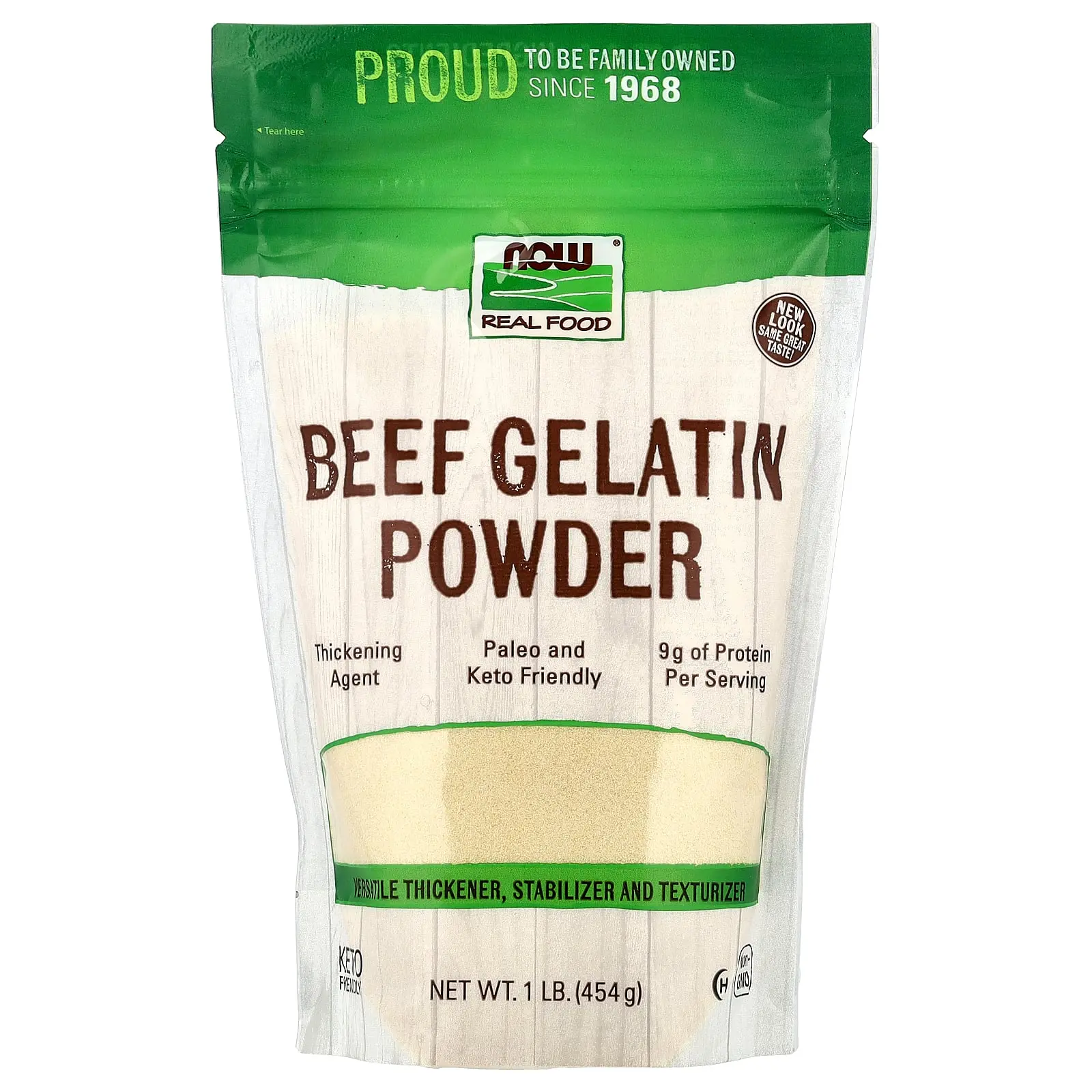 NOW Foods Real Food, Beef Gelatin Powder, 1 lb (454 g)
