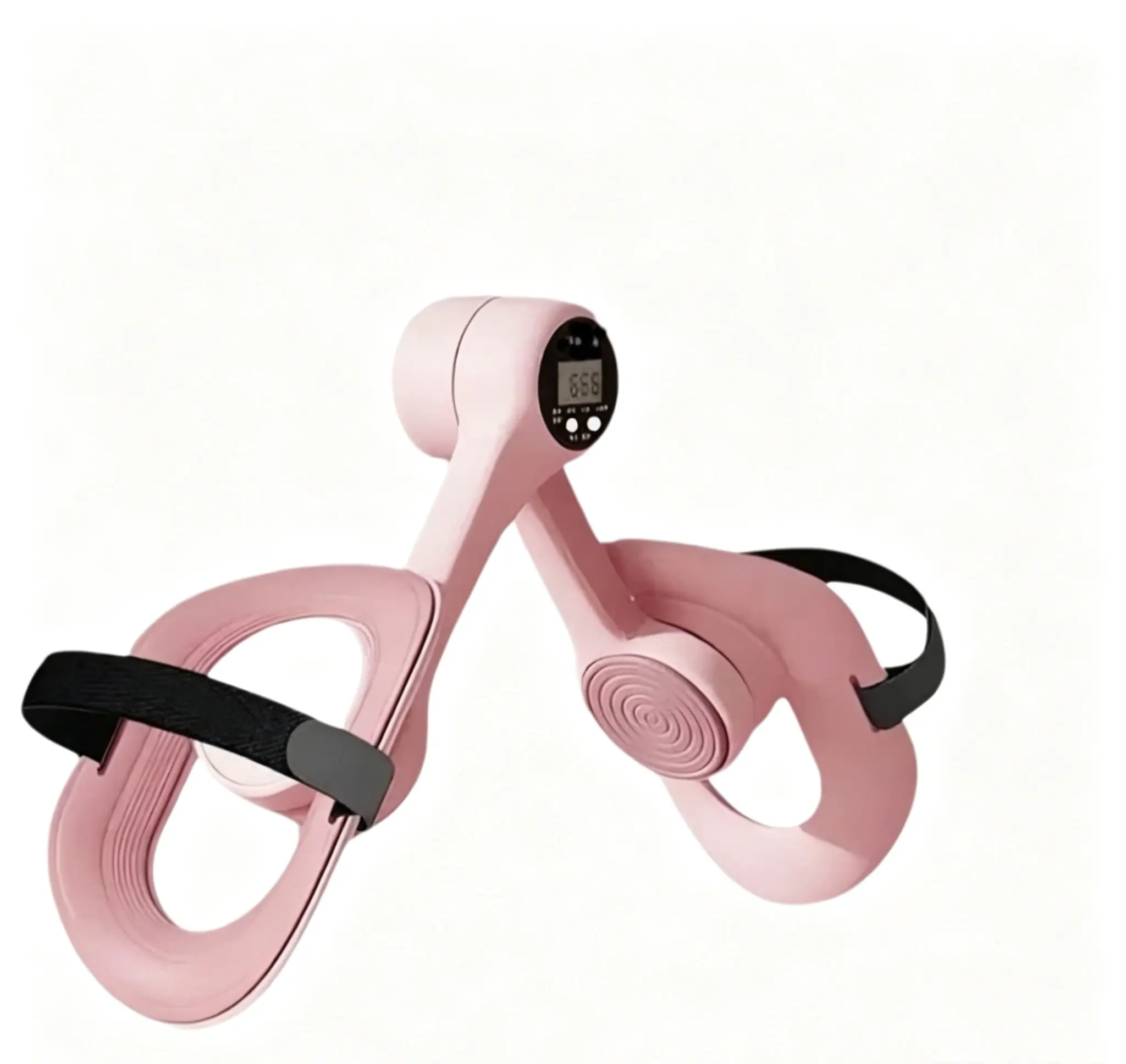 Pelvic Floor Trainer, Upgraded Thigh ExerciserPelvic Floor Strengthener with FixedStraps,360° Adjustable Inner & Outer ThighMuscle Exerciser with Counter,with Back/ArmFitness Resistance Band
