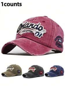Vintage Orlando Baseball Hat, Letter Embroidery, Fashion Casual Outdoor Sports Cap, Suitable for Boys and Teens, Unisex Fit, Perfect Birthday Gift
