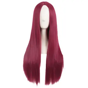 28 Inch/70 cm Women Special  Long Straight Synthetic Wig (Red)