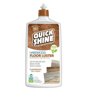 Quick Shine Hardwood Floor Luster 27oz - Pfas-Free Formula with Plant-Derived Carnauba - Safer Choice & UL Certified Slip-Resistant