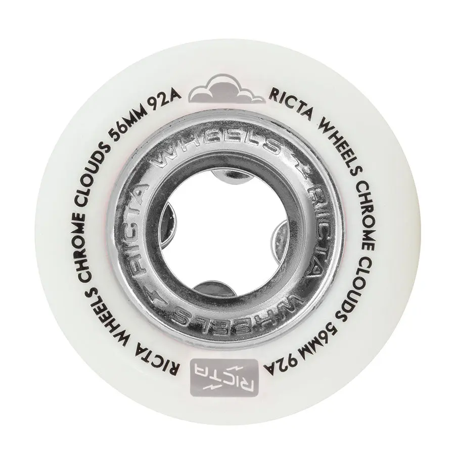 56mm Chrome Clouds Black 92a Ricta Skateboard Wheels 56mm Chrome Clouds Black 92a Ricta Skateboard Wheels