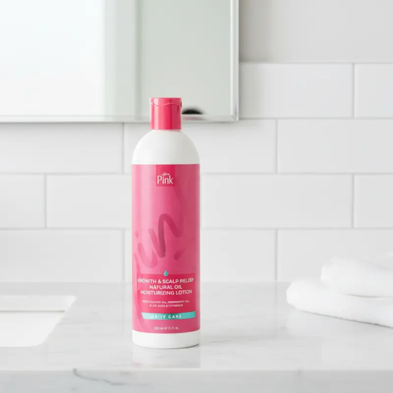 Luster Pink Growth & Scalp Relief Natural Oil Moisturizing Lotion, Scalp Soothing & Hair Growth Promoting, 12 fl. oz. Comfort Haircare