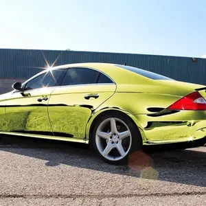 Yellow mirror vinyl wrap