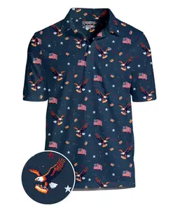 Men's 8-Bit Eagle Golf Polo