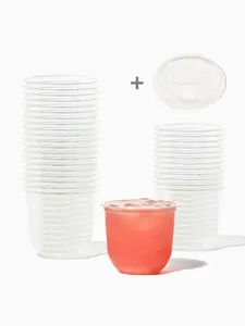 Natural Rounded Bottom Compostable Arc 98mm Cup - Straw, Sip, or No Lid