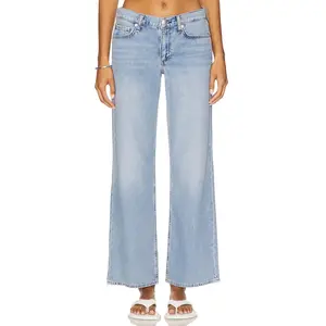 Rag & Bone Featherweight Saige Low-Rise Ankle Straight Jeans in Ludlow