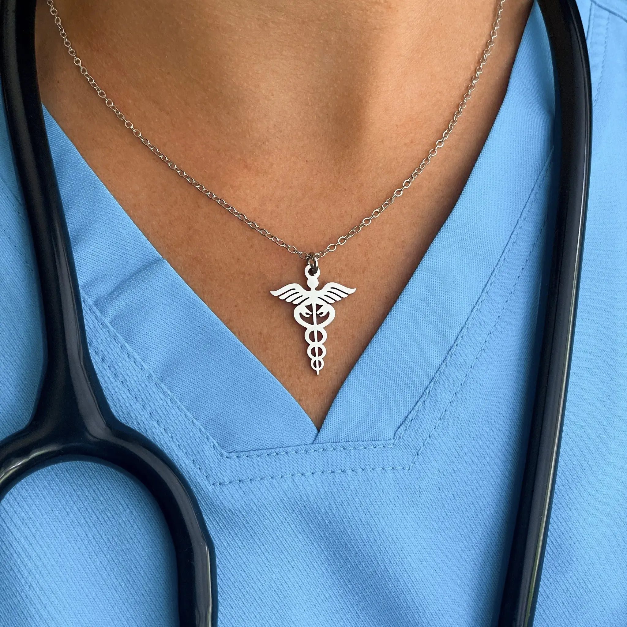 Caduceus Pendant Necklace
