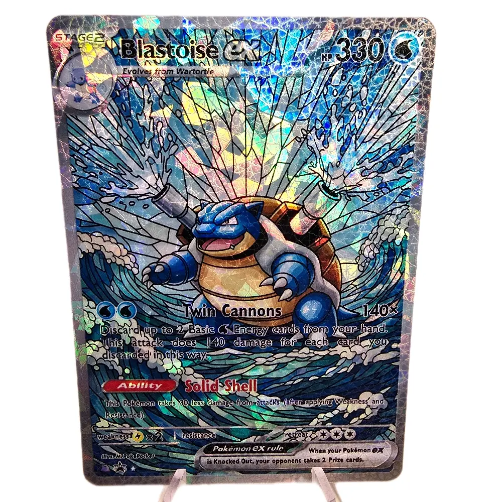 Blastoise ex Stained Glass Custom Card, Shattered Glass Holo or Textured Shattered Glass Holo - TikTok Shop Blastoise ex Stained Glass Custom Card, Shattered Glass Holo or Textured Shattered Glass Holo - TikTok Shop