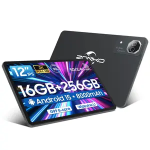 AI Tablet 12 inch Large Screen, Android 15 Tablet 16GB RAM 256GB ROM, 2K 2000x1200 Incell Widevine L1 Display, Gaming Tablets with Helio G99 Octa-core, 8000mAh 18W Fast Charge Tablets, AI Support, GPS