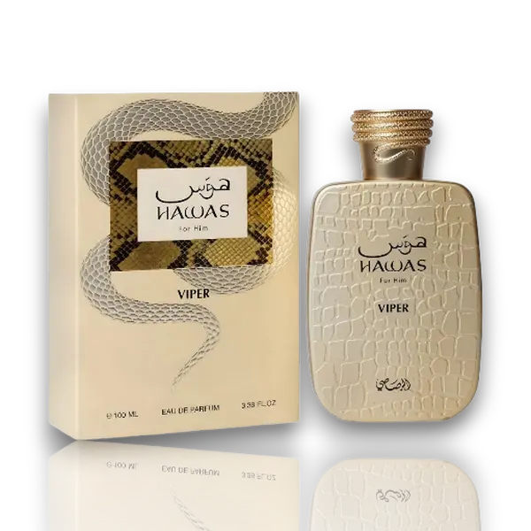 Rasasi | Hawas | Viper | Men's Fragrance | 100 ML 3.4 OZ | Eau De Parfum | Saffron - Thyme & Green Notes