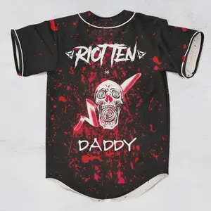 Riot Ten is daddy Rave Baseball Jersey for EDM Festivals Gift ALL PRINT Menswear Top Polyester Shirt Gift Men Women