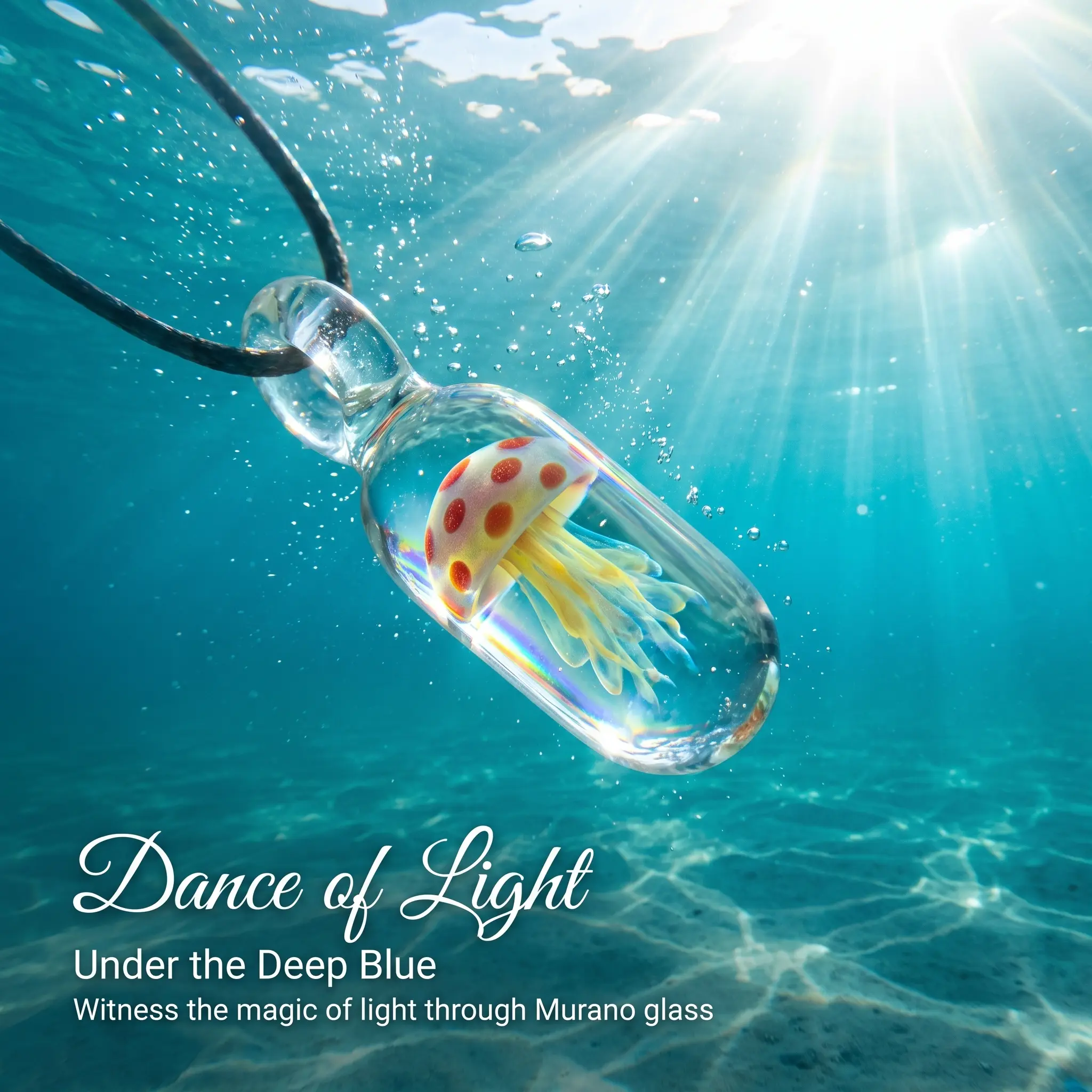 Multi-Tone Gradient Round Glass Jellyfish Pendant | 3.2cm Miniature Ocean Art with Iridescent Detail | Unique Coastal Gift(Chain Not Included)