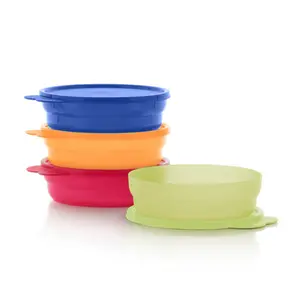Tupperware Microwave Reheatable Cereal Bowls - Airtight & Leakproof Set of 4 - 2 Cup Capacity - Lightweight & Handy for Cold & Reheated Food - Microwave Safe - 500mL/2 Cups