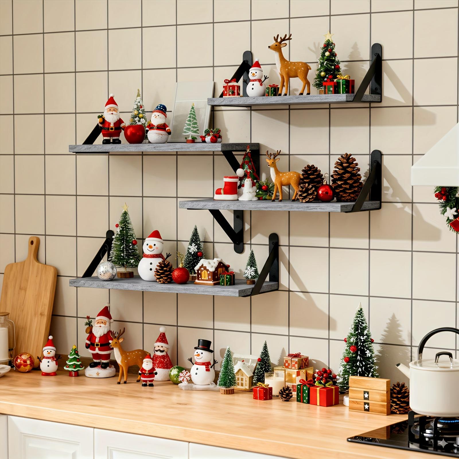 4pcs Floating Shelves, Wall Decoration Shelves, Wall Mounted Shelves, For Room Decor, Wall Dresser,