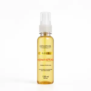 Kerabrasil Kerathermo Gold Thermal Protector | Heat Defense, Shine, and Frizz Control | Protection Before Hair Dryers and Flat Irons | 4.06 oz (120ml), Yellow