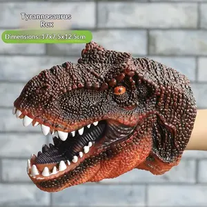 Dinosaur Glove Puppet Toy Tyrannosaurus Rex, Soft Plastic Animal Doll for Kids Ages 3-6, Plaything