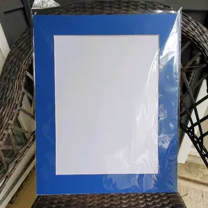 Bottle Blue 16×20 Picture Mat for Framing with White Core. Comes with Backing Board & Plastic Sleeve. Use for Framing 12×16 Caricatures, Photos, or Artwork.