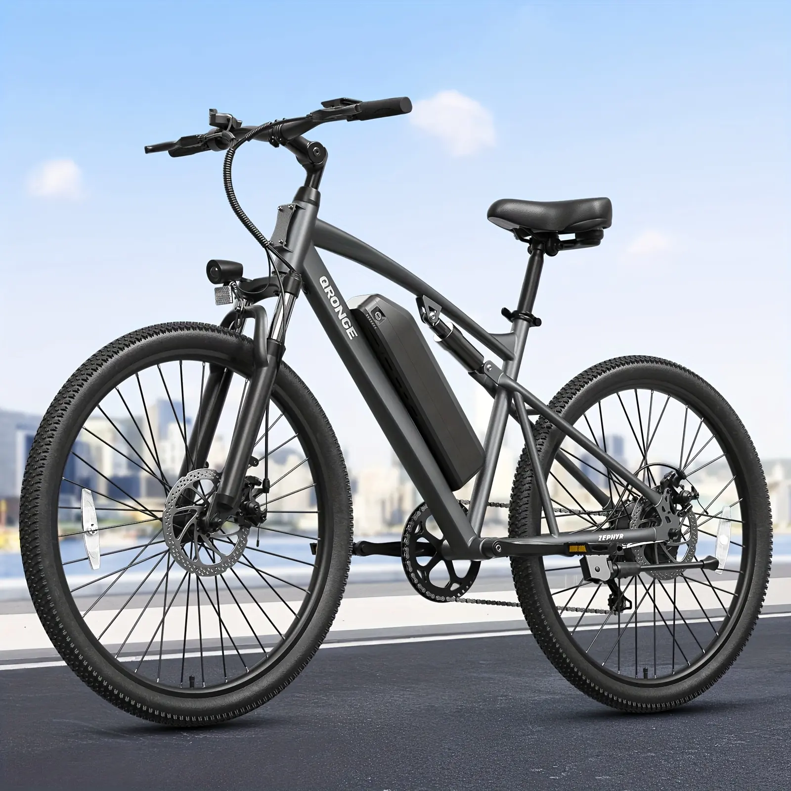 Electric Bike for Adults, Full Suspension Ebike, 749W Peak Motor 486Wh Battery, 19MPH(PAS Mode) Mountain Electric Bicycles, 26X1.95'' Tire, Up to 40 Miles, 7 Speed, Suitable for Urban Commuting And Outdoor Off-road Driving(Zephyr)